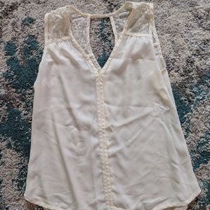 White Banana Republic Sleeveless Blouse